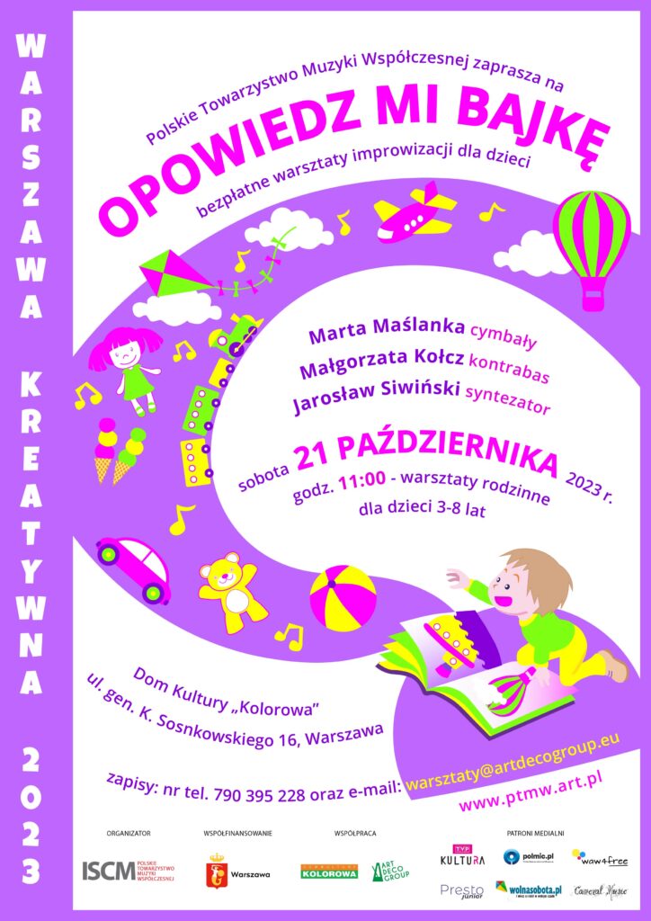 OMB WK 2023 - warsztaty rodzinne 21.10 - plakat