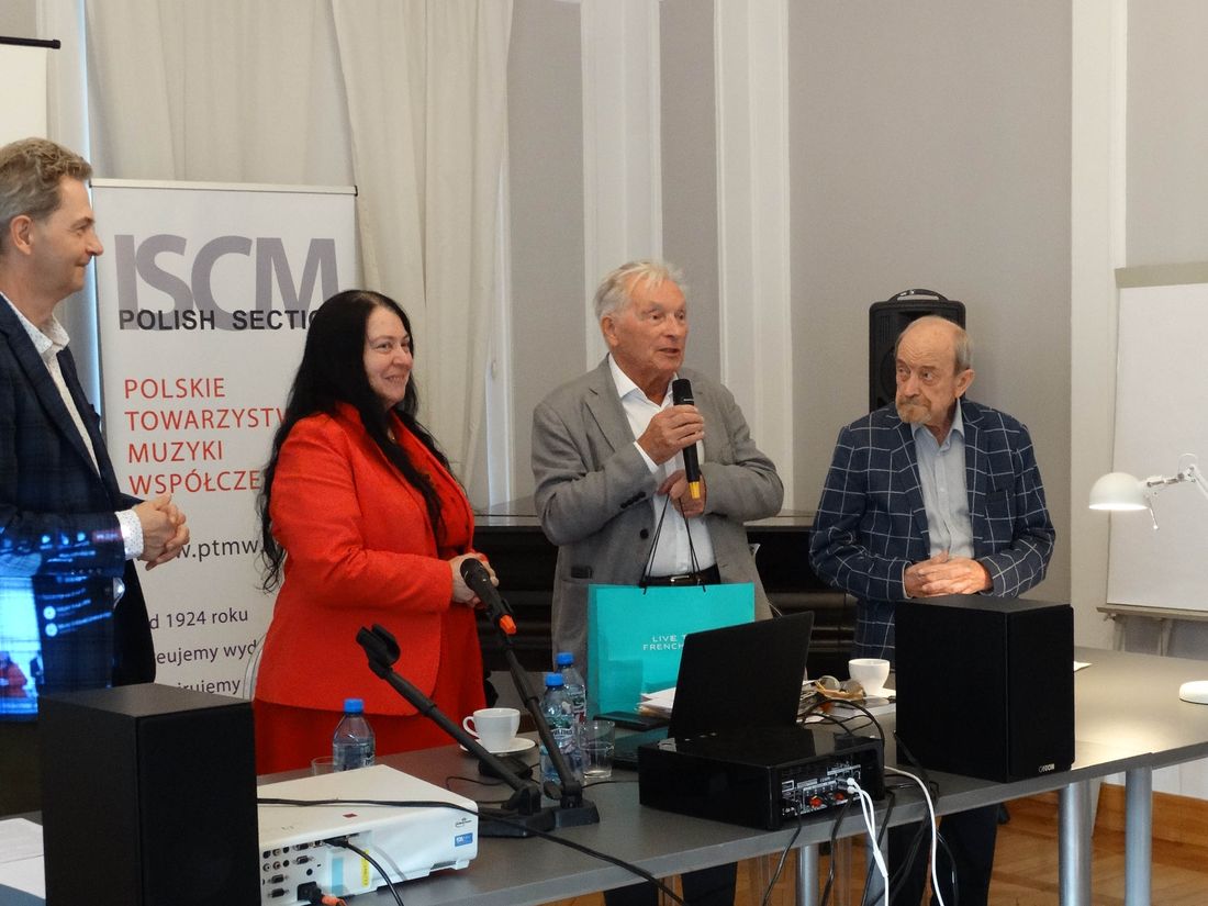 02 DSC09575 Jacek Rogala, Anna Dorota Władyczka, Zygmunt Krauze i Adam Sławiński fot. Iza Kobylańska