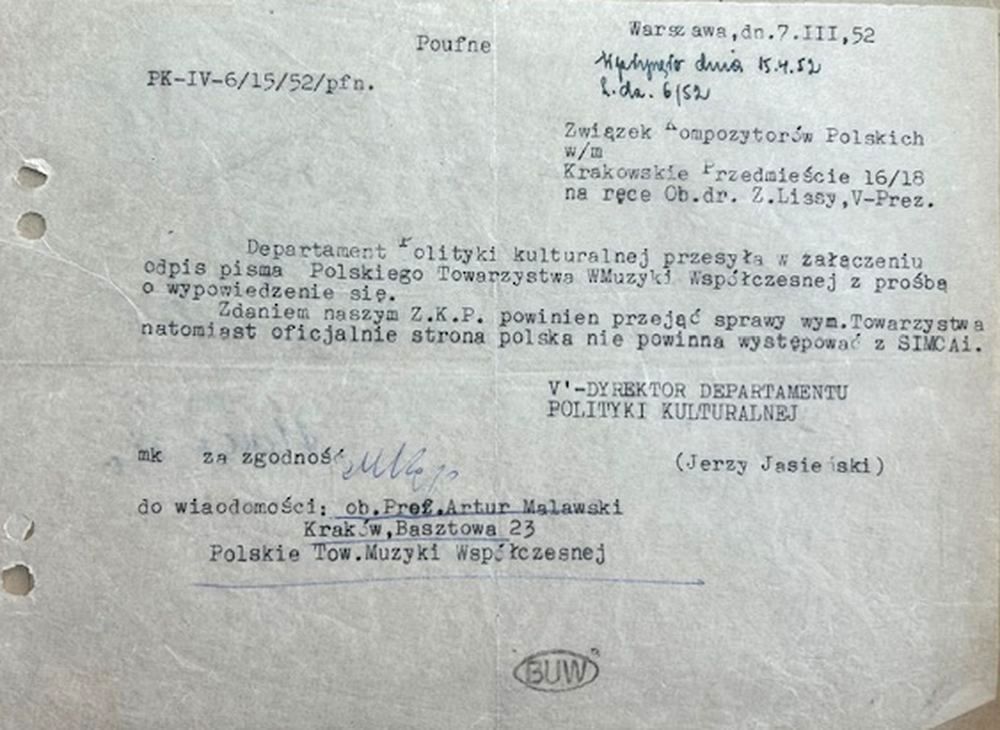 5. Likwidacja PTMW 7 III 1952 Likwidacja PTMW - 7 III 1952