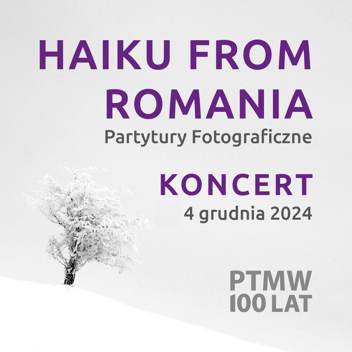 100 lat ptmw haiku kaf. 4 XII 2024