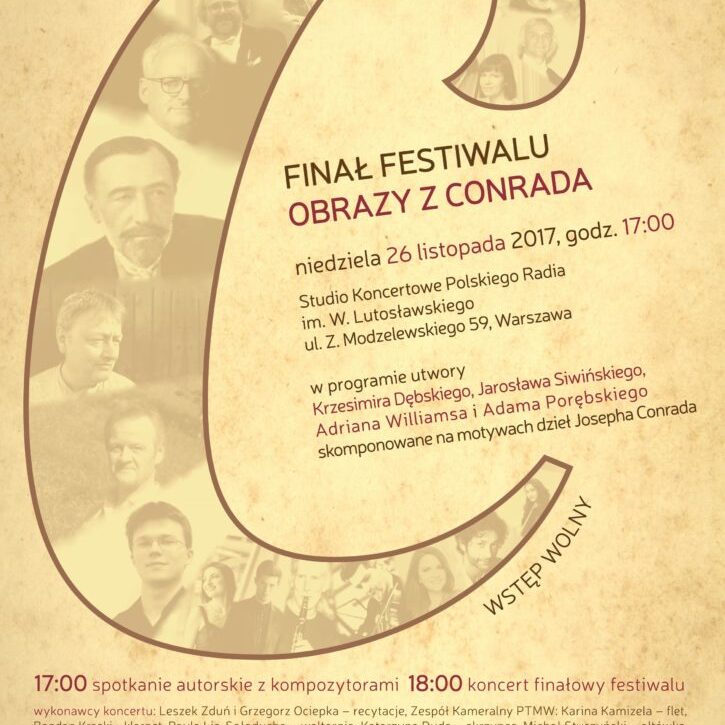 Plakat finału Festiwalu "Obrazy z Conrada"
